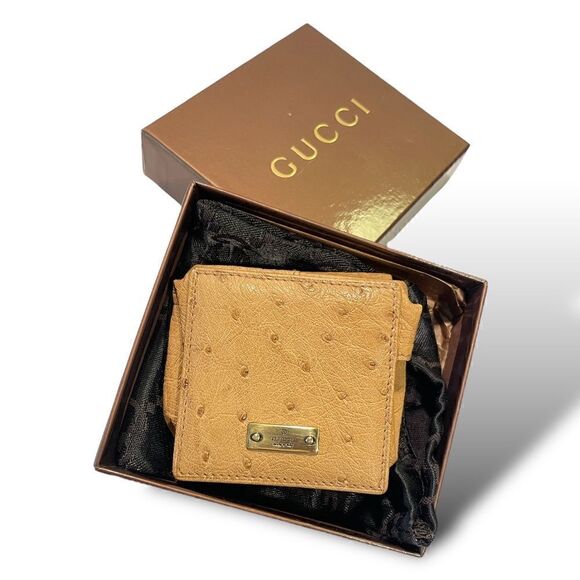 GUCCI Vintage STUNNING & RARE Ostrich Coin Case/iPod Case 🦄😍 - Picture 8 of 13